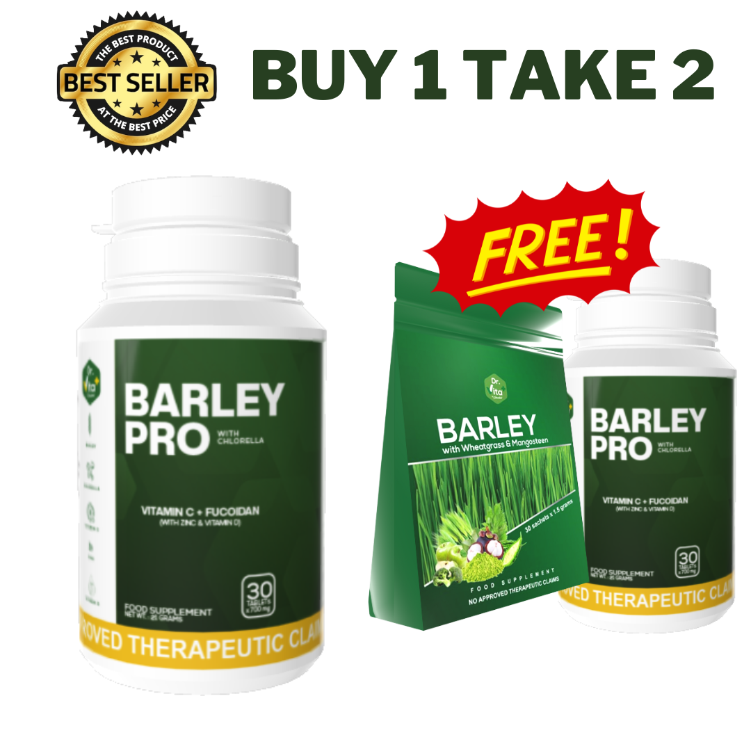 Dr. Vita Barley Pro Tablet with Chlorella, Fucoidan, Vitamin C and Zinc