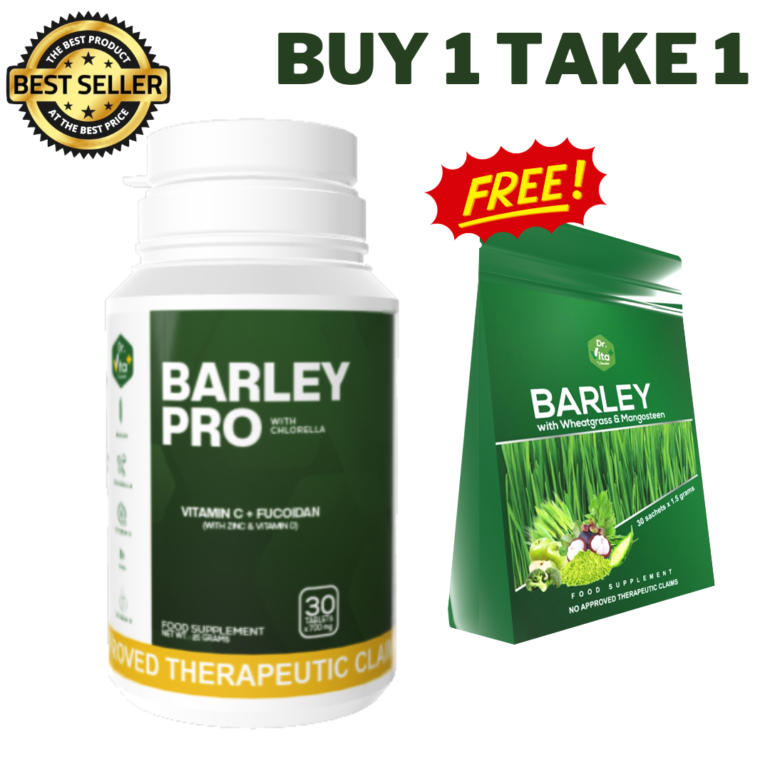 Dr. Vita Barley Pro Tablet with Chlorella, Fucoidan, Vitamin C and Zinc